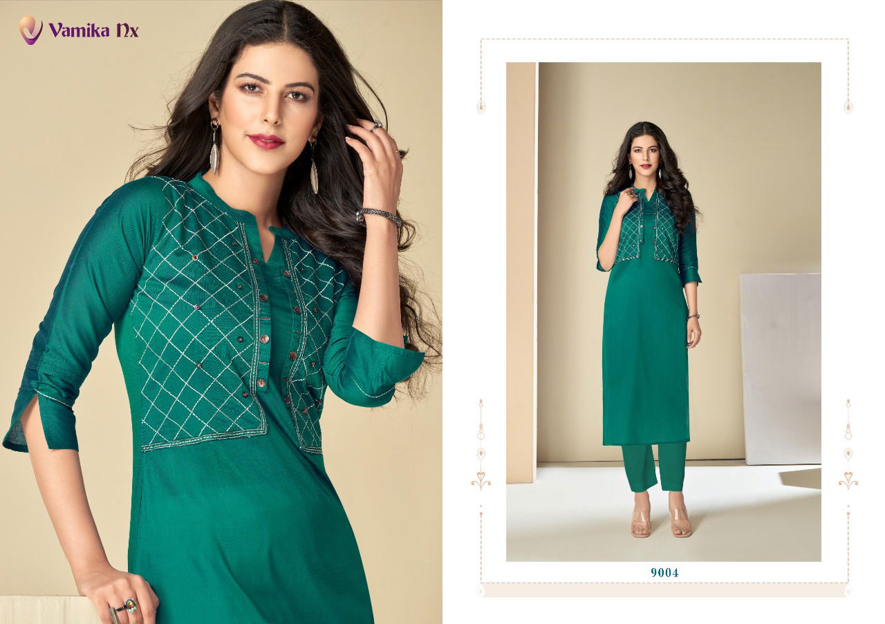 Vamika Nx Ashmi Fancy Party Wear Viscos Stylish Designer Kurti Collection